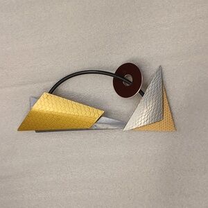 HSU Studios Signed Post Modern Memphis Brooch Abstract Designer Pin